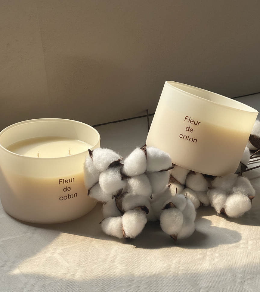 Bougie Bol Fleur de Coton – 600 ml