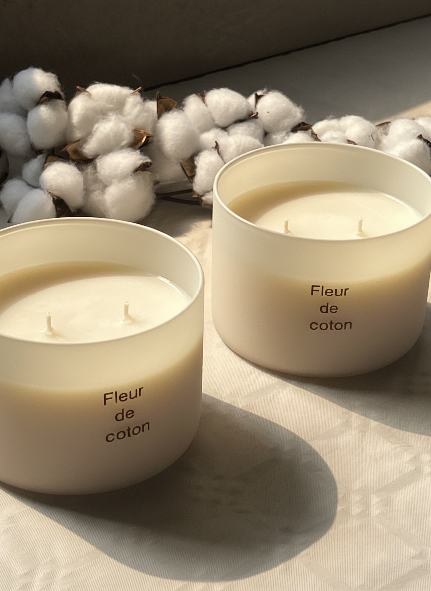 Bougie Bol Fleur de Coton – 600 ml